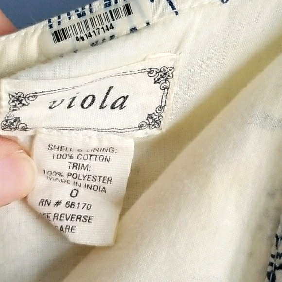 Viola anthropology skirt ivory and navy - Picture 4 of 4